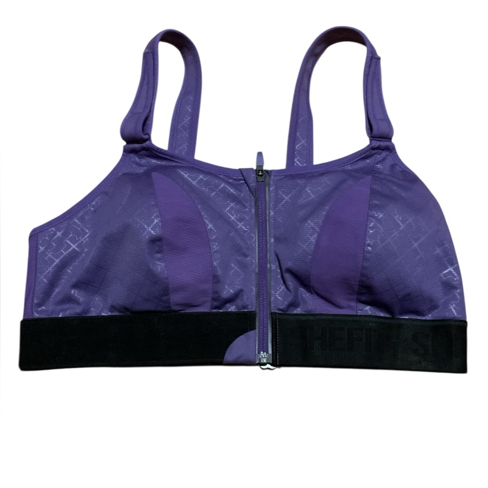 SHEFIT Luxe Purple and Black Sports Bra
